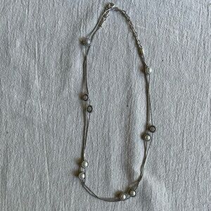 Brighton long silver necklace